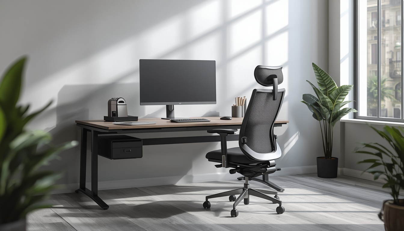 Modern ergonomic desk setup reviewed by Jointiudetoxifyi